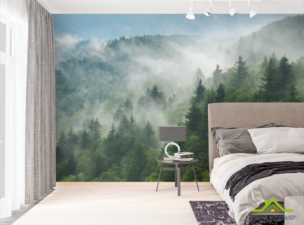 выбрать Фотошпалери Зелений Туманний ліс Фотошпалери Природа на стіну
