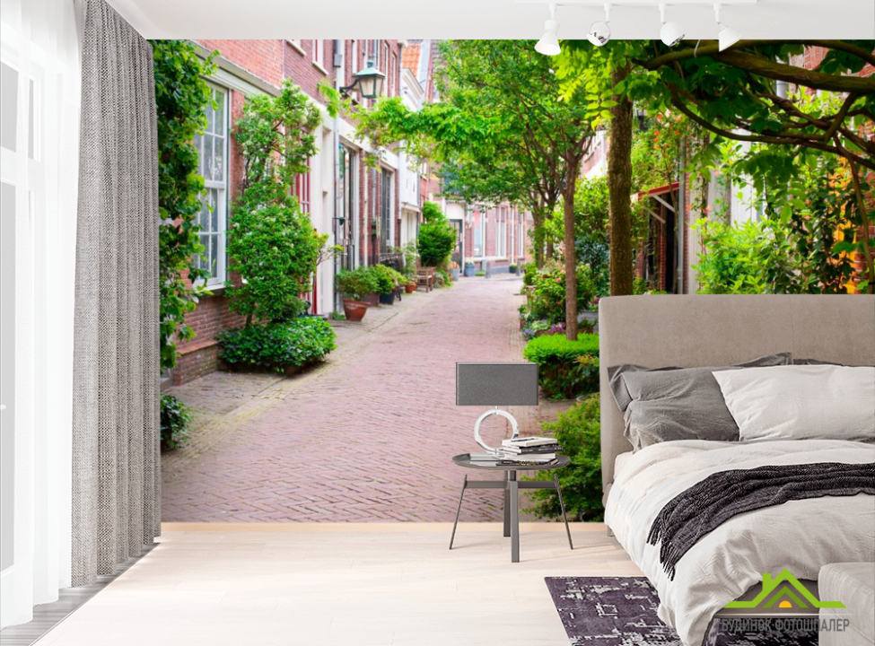 выбрать Фотошпалери Зелена тиха вуличка  на стіну