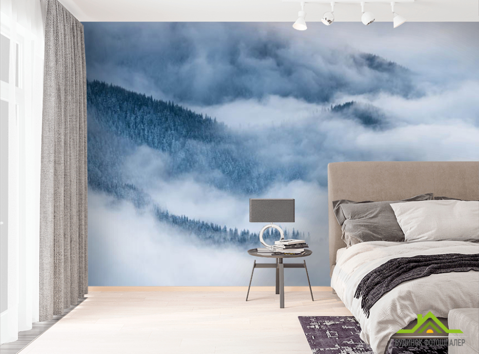 выбрать Фотообои Туманные горы и ели Фотообои Природа на стену