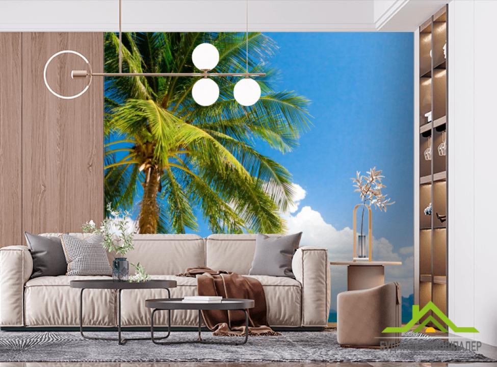 выбрать Фотошпалери пальма на березі моря Фотошпалери Природа на стіну