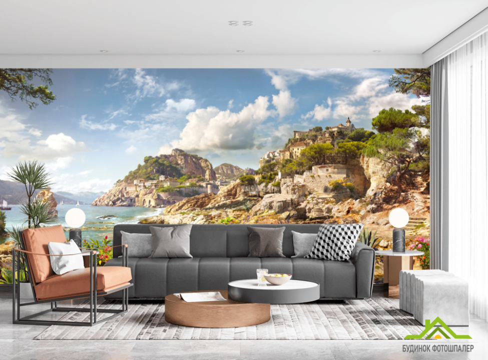 выбрать Фотошпалери Стародавні вулички Фотошпалери Краєвид на стіну