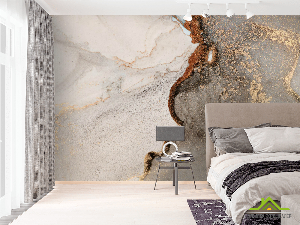 Фотошпалери Коричневий Fluid art