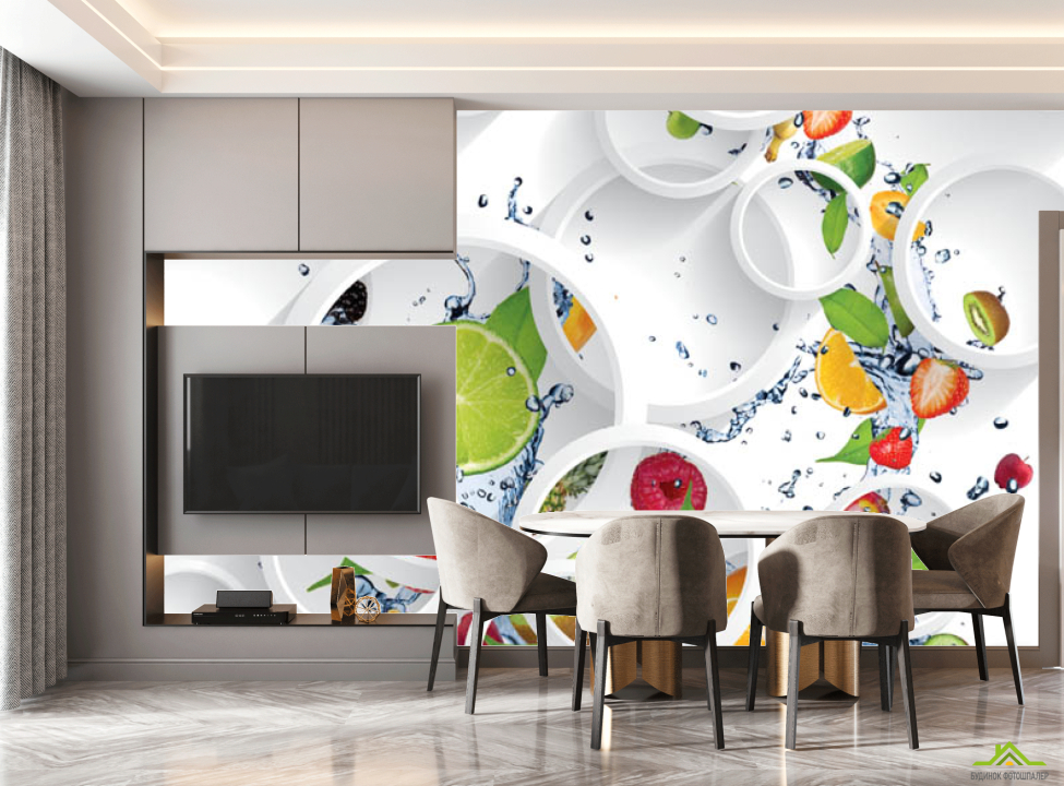 выбрать Фотошпалери Фрукти, круги Фотообої на кухню на стіну