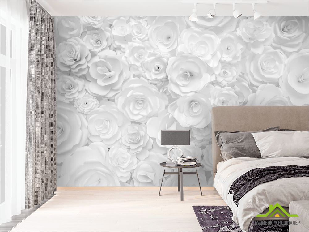 Фотообои цветы из бумаги