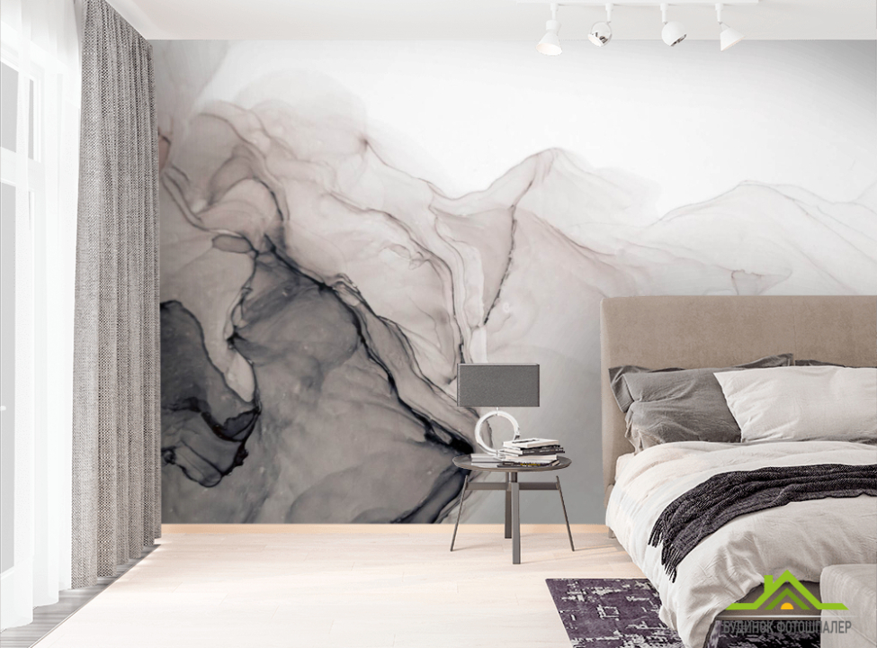 выбрать Фотошпалери Fluid art чорно-білий Фотошпалери Fluid art на стіну