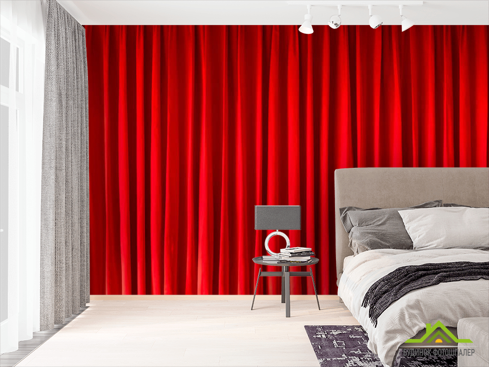 Фотошпалери червоний текстиль