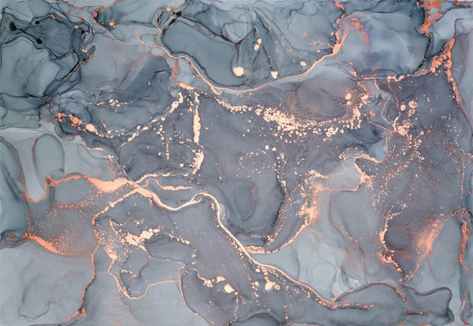 Фотообои Серый fluid art с золотом