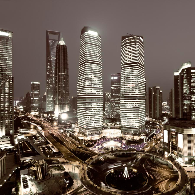 Фотошпалери Перехрестя, висотки