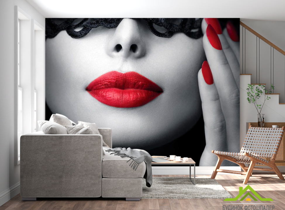 выбрать Фотообои Девушка и повязка Фотообои в салон красоты на стену
