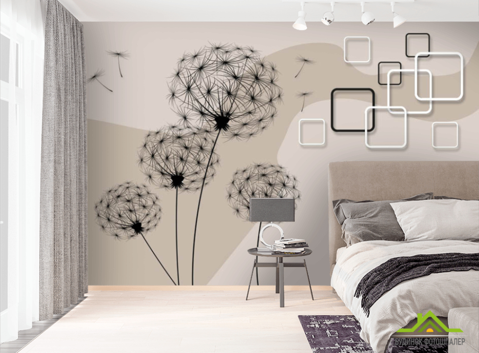 выбрать Фотошпалери векторні кульбаби Фотошпалери Квіти на стіну