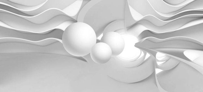 Фотошпалери 3Д сірі кулі