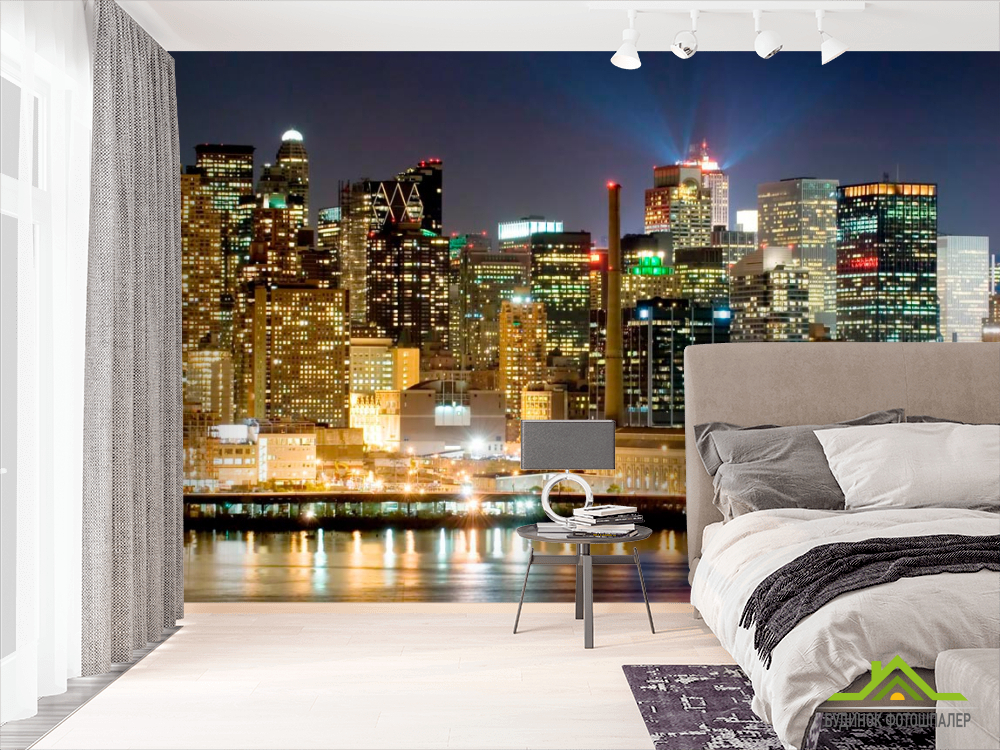 Фотообои Яркие огни города