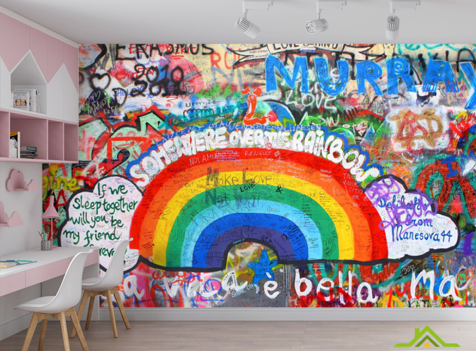 выбрать Фотошпалери Графіті на стіні Фотообої для підлітка на стіну
