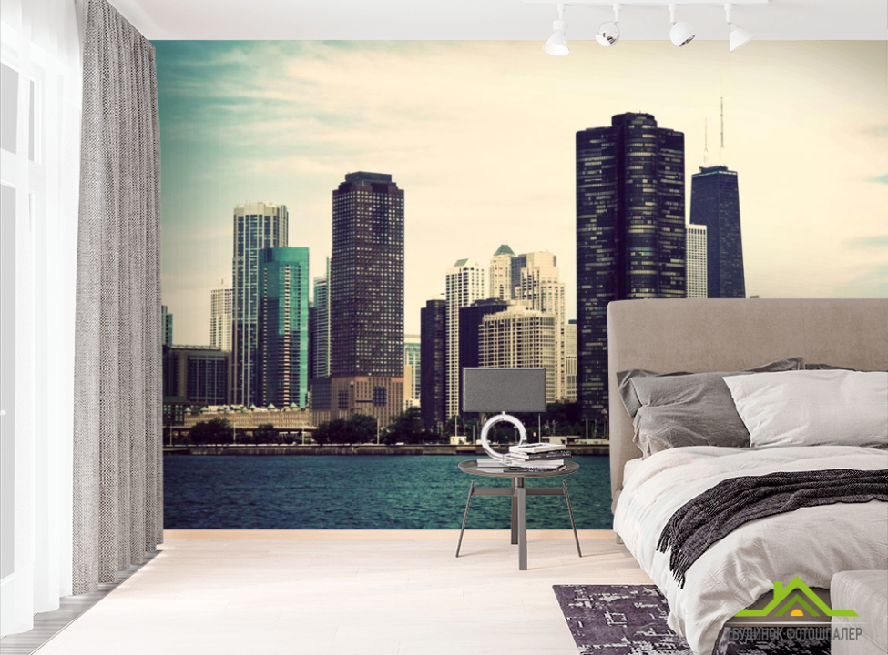 выбрать Фотошпалери Висотки, вода Фотошпалери Місто на стіну