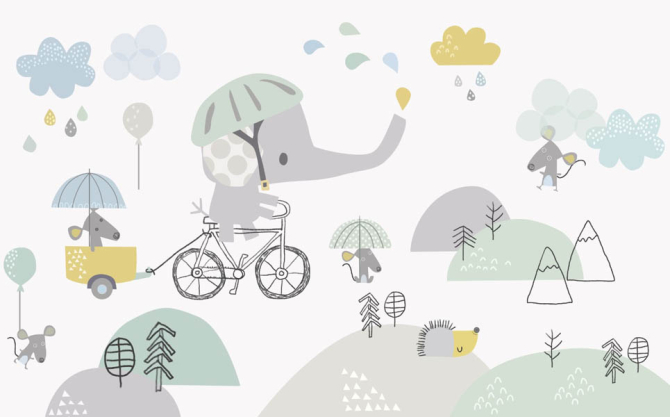 Фотошпалери милий слоник