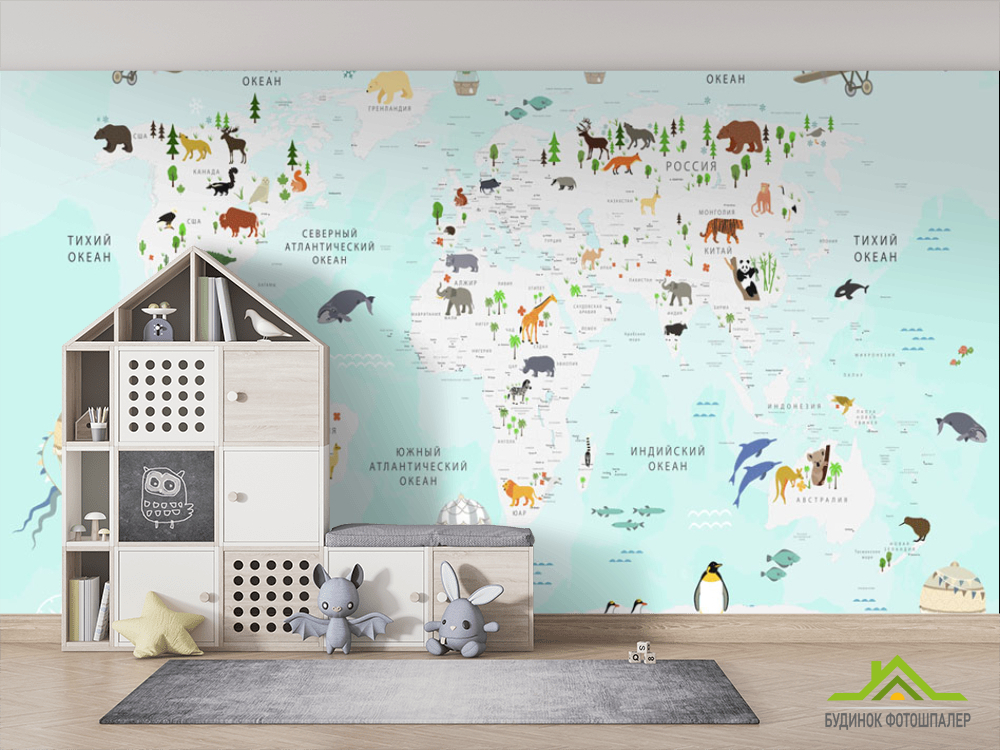 Шпалери в дитячу Карта