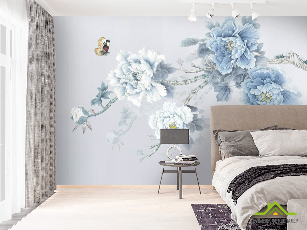 Фотообои Синие цветы
