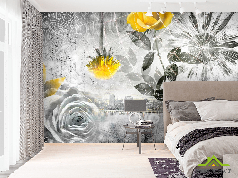 Фотошпалери 3d квіткова композиція