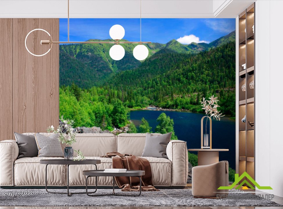 выбрать Фотошпалери Дихання гір, вода Фотошпалери Гори на стіну