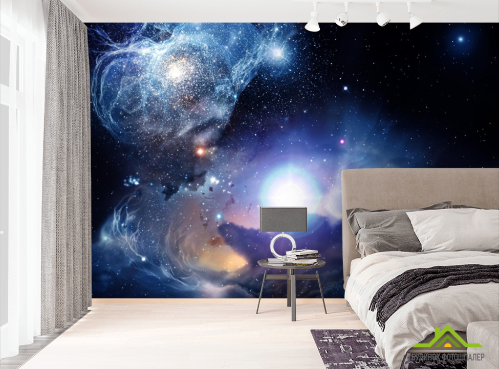выбрать Фотошпалери космос з яскравою зіркою Фотошпалери Космос на стіну