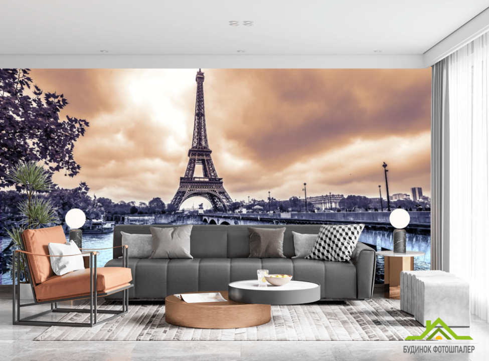 выбрать Фотошпалери темне небо над Парижем Фотошпалери Париж на стіну
