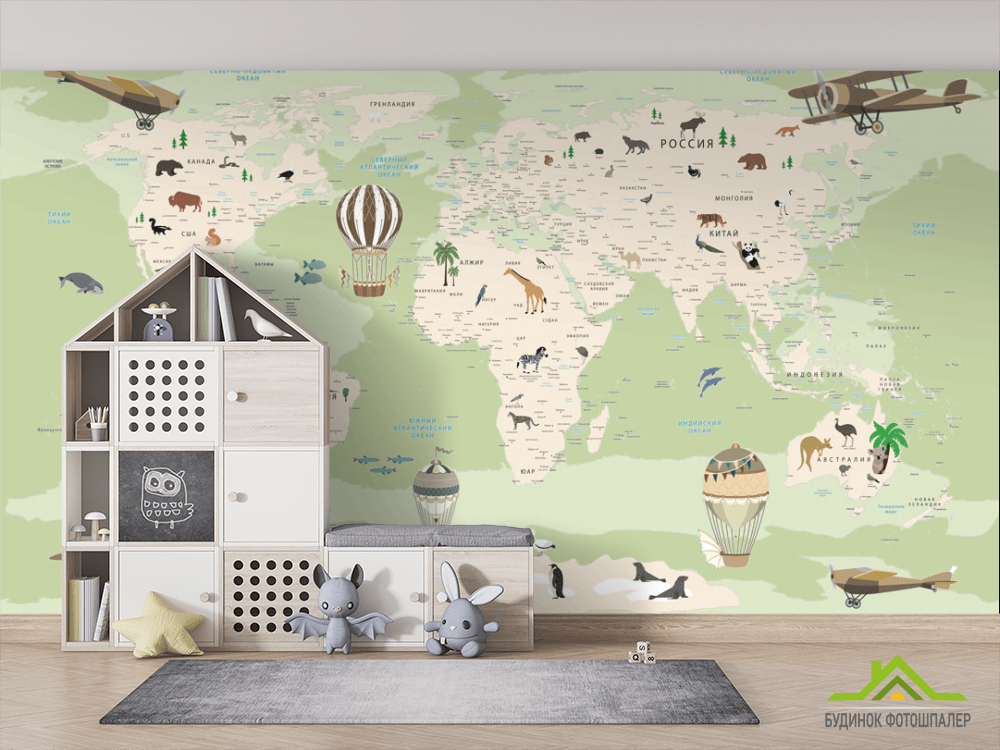 Шпалери в дитячу Карта
