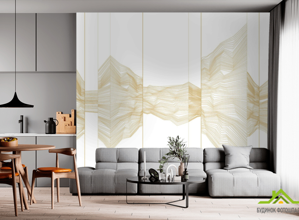 выбрать Фотообои золотые линии Фотообои простые линии на стену