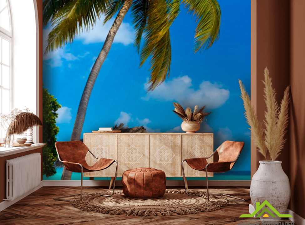 выбрать Фотообои Пальмы и беседка Фотообои Пляж на стену