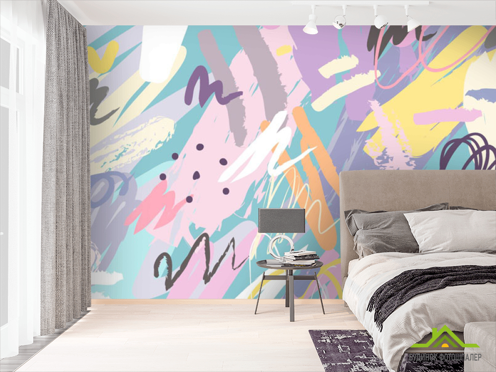 Фотошпалери кольорова Абстракція