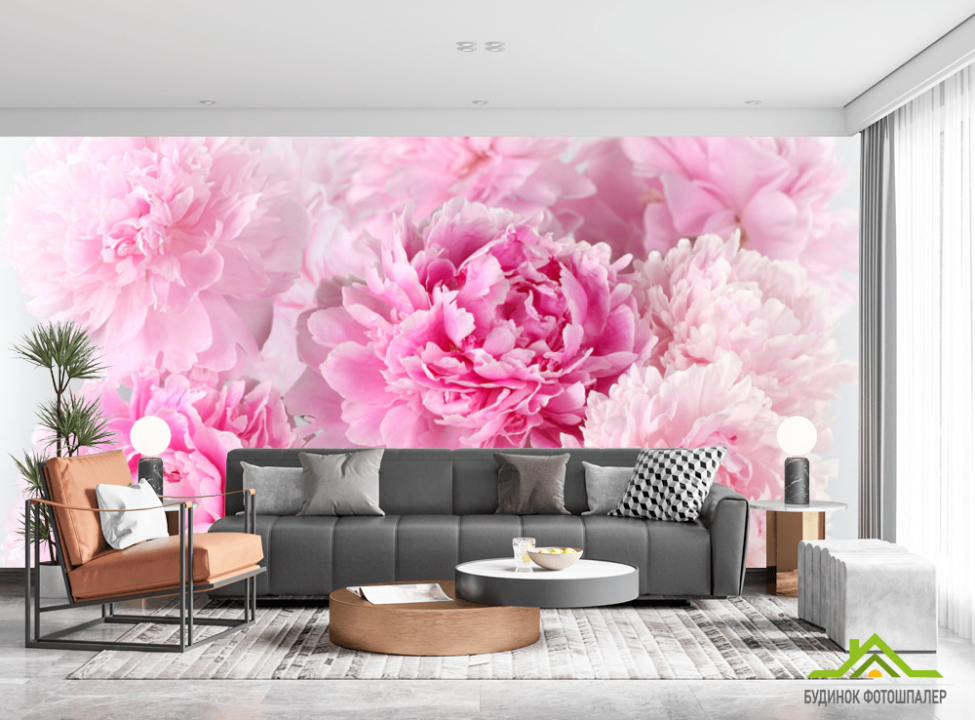 выбрать Фотообои Розовые пионы Фотообои Цветы на стену
