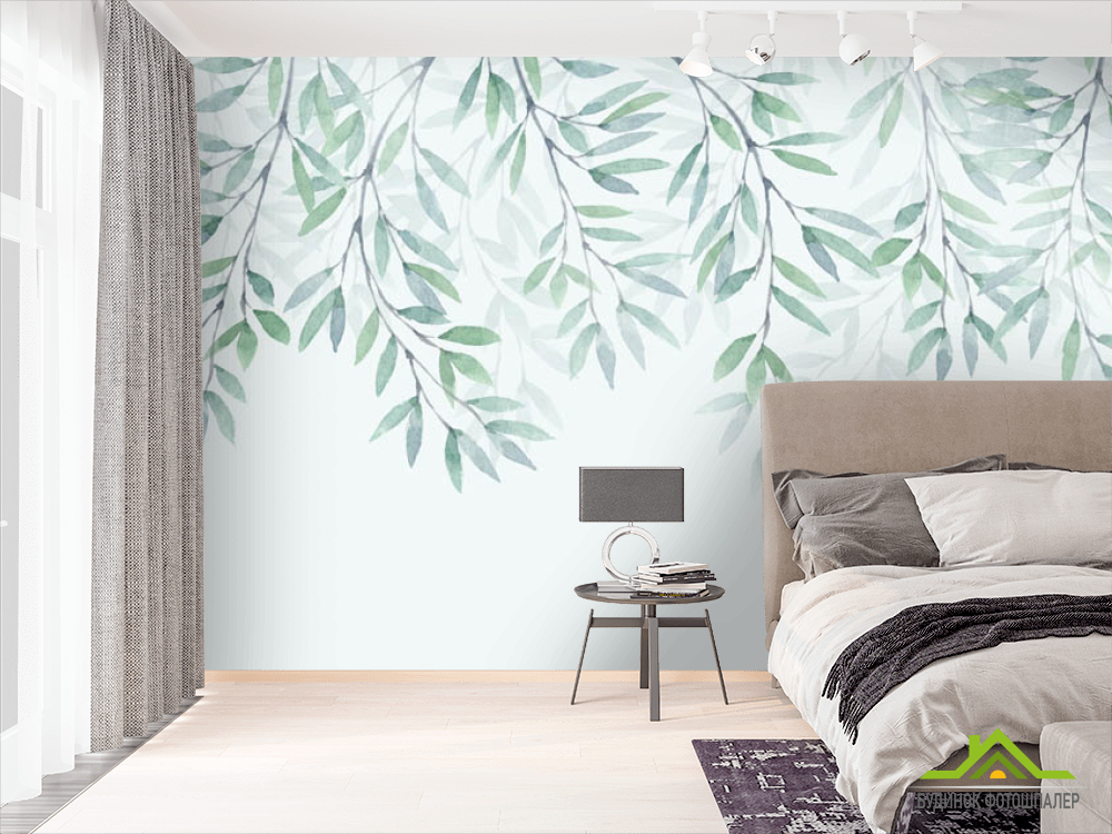 Фотообои листики с потолка