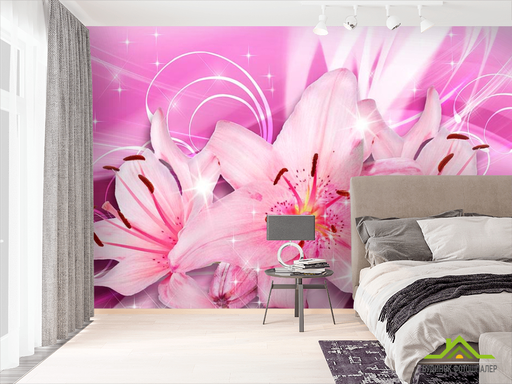 Фотообои Лилии 3д