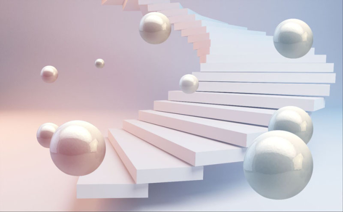 Фотообои 3д пули и розовое небо