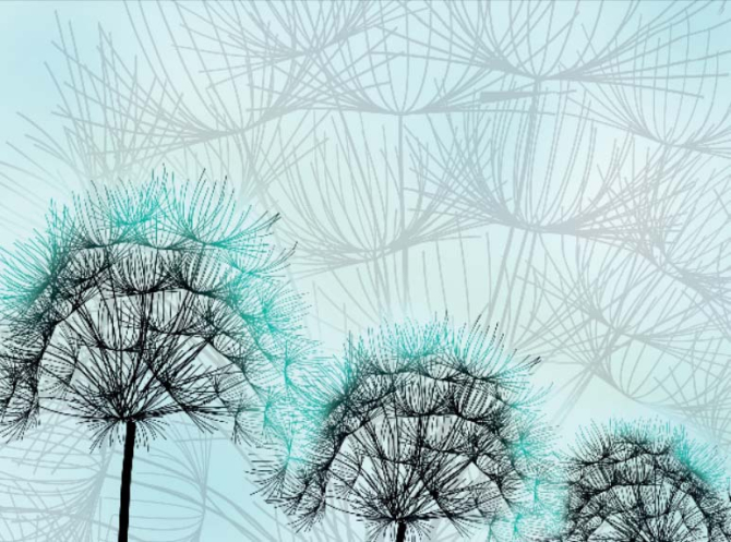 Фотообои Векторный одуванчик