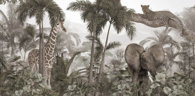 Фотообои Тропики с животными