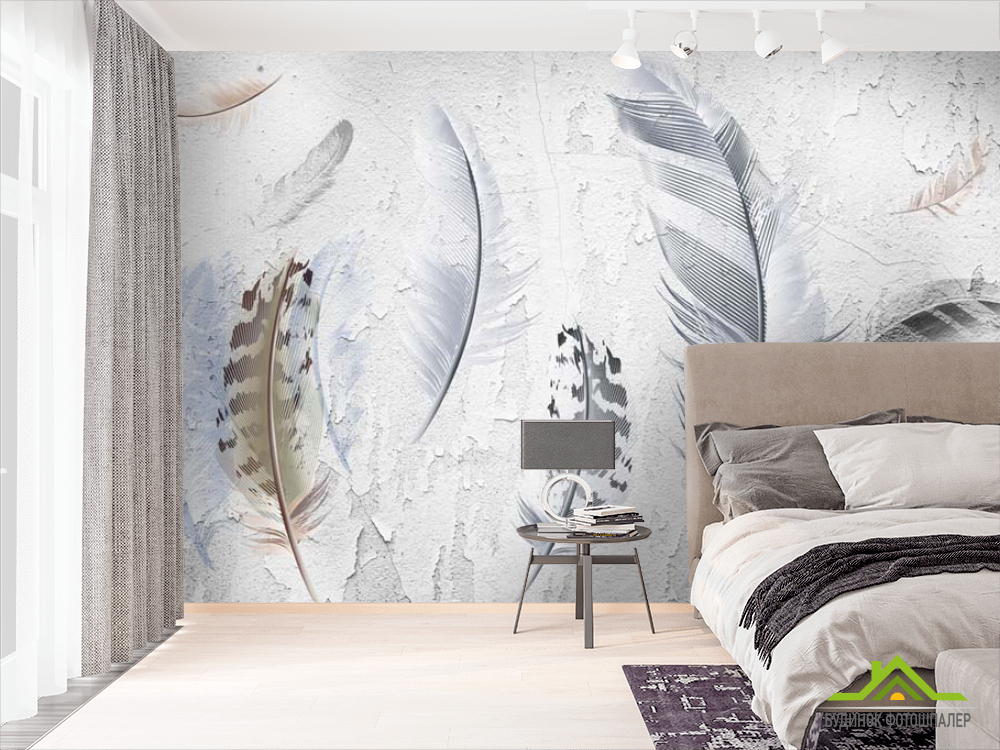 Фотообои Перья в скандинавском стиле