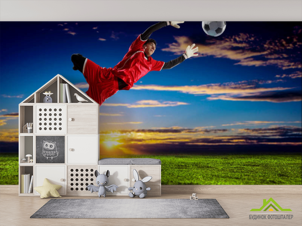 Фотошпалери воротар ловить м'яч