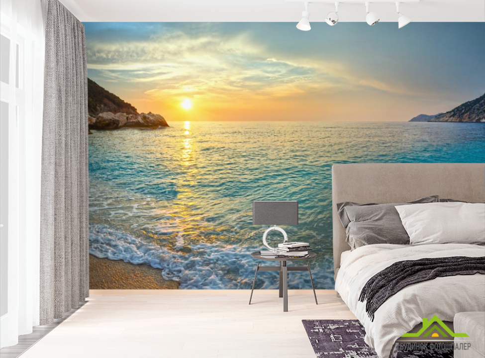 выбрать Фотошпалери Сонце над морем Фотошпалери Море на стіну