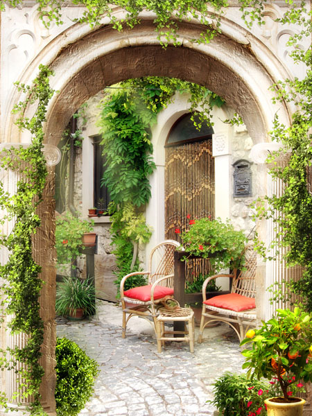 Фотообои Арка с листьями