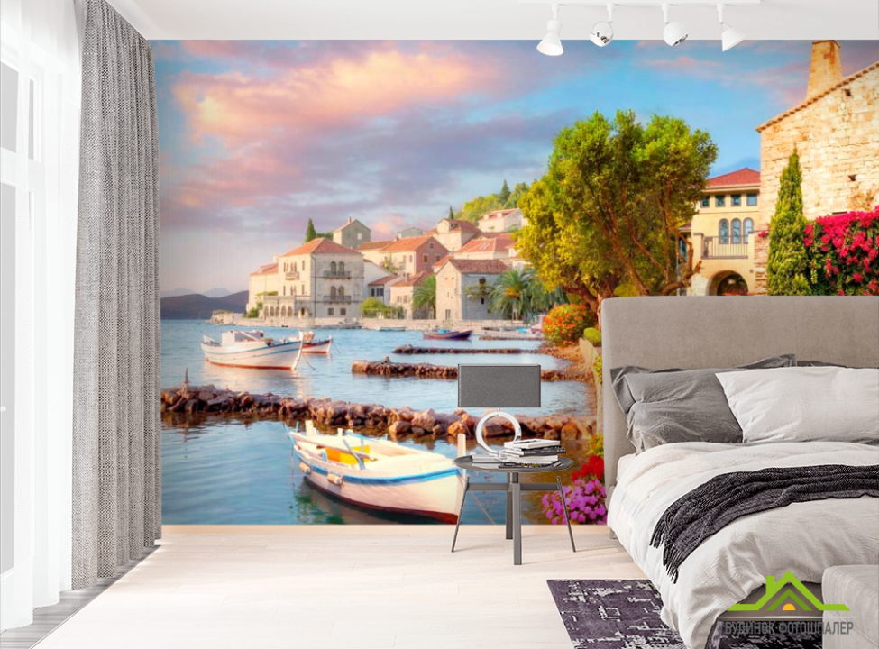 выбрать Фотошпалери Причал Фотошпалери Краєвид на стіну