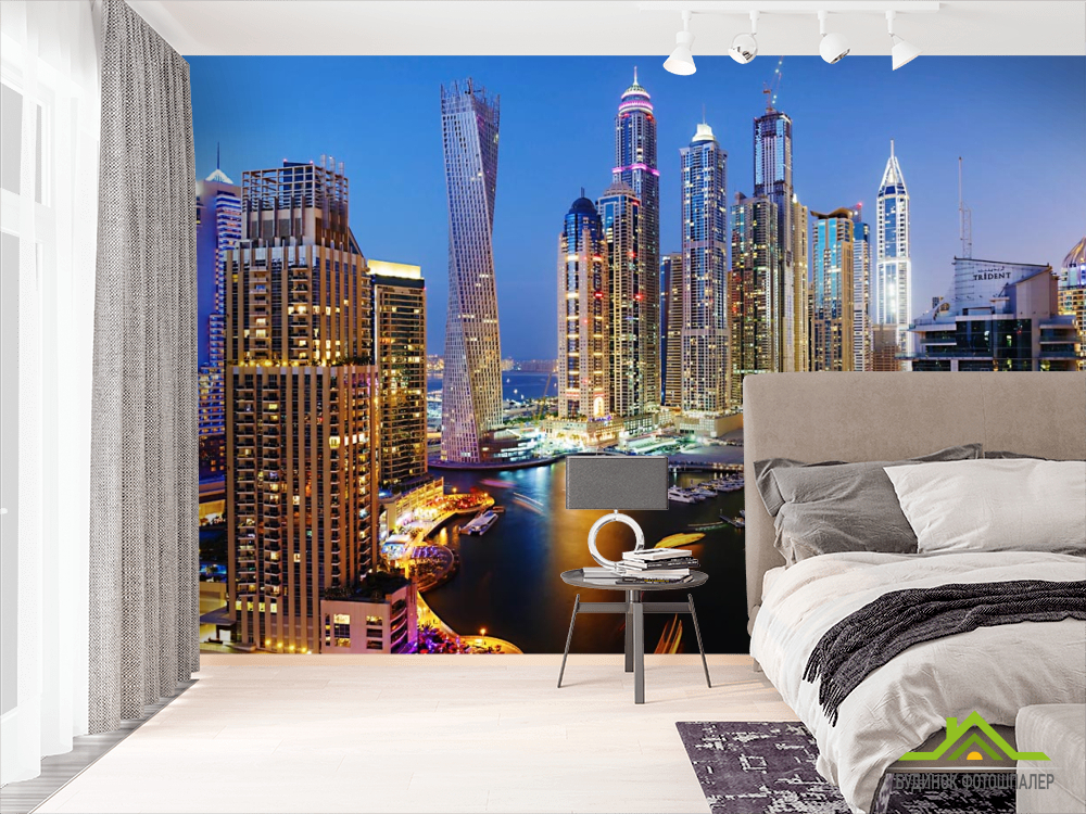 Фотошпалери незвичайні будівлі вечірнє місто