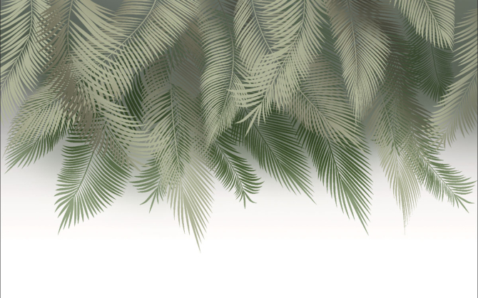 Фотошпалери зелене листя на стіну