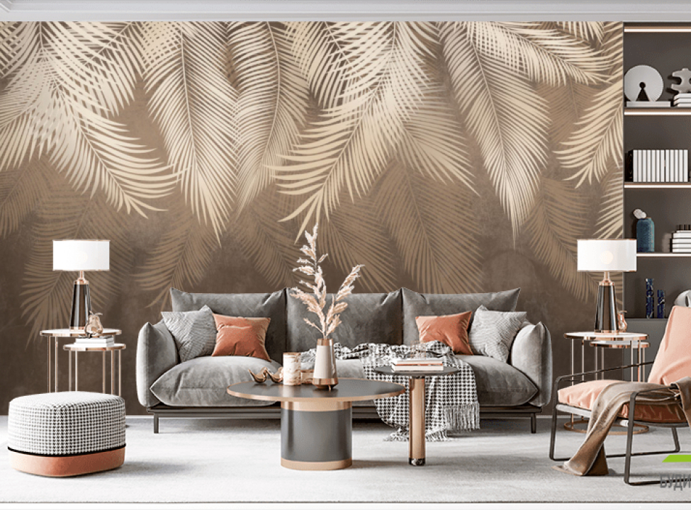 выбрать Фотообои листья лучший декор Фотообои Дизайнерские листья на стену