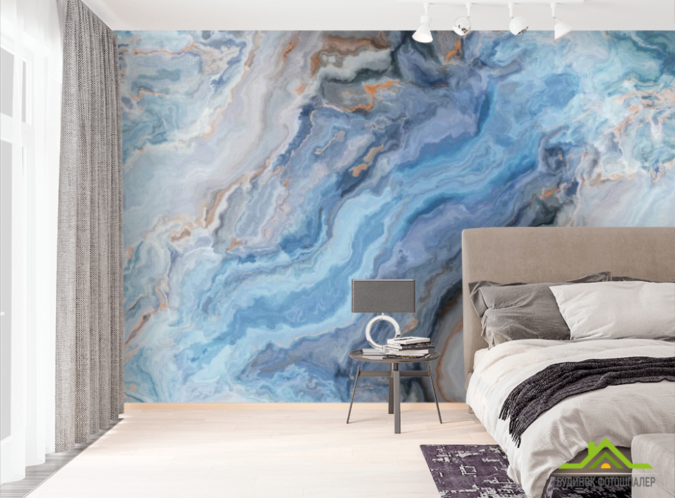 выбрать Фотошпалери Блакитний мармур Фотошпалери Мармур на стіну