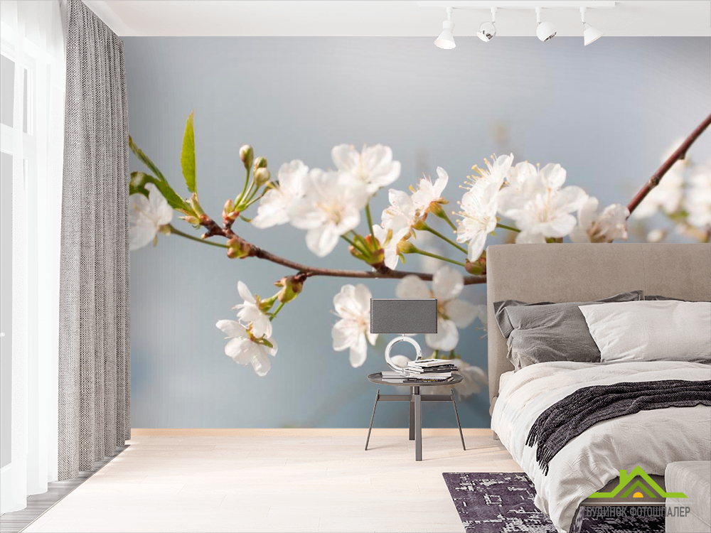 Фотошпалери Дрібні білі квіточки