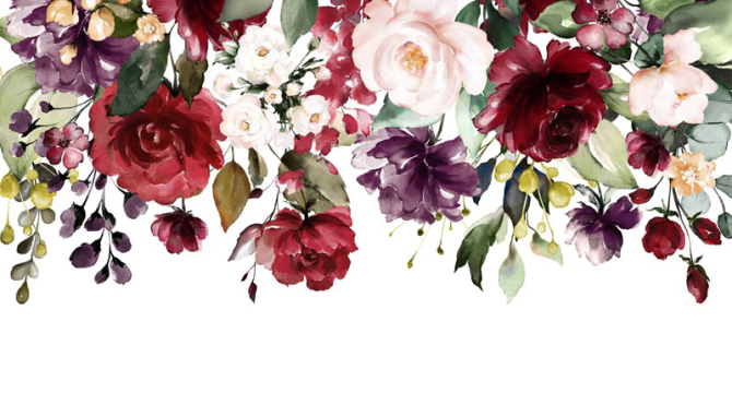 Фотошпалери акварельні квіти