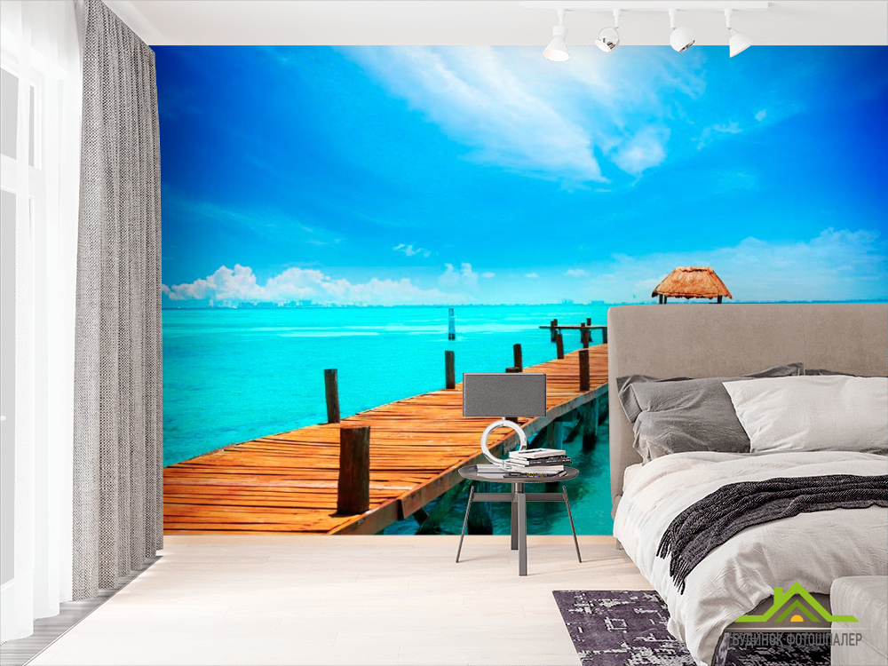 Фотошпалери Причал, ведучий в затоку