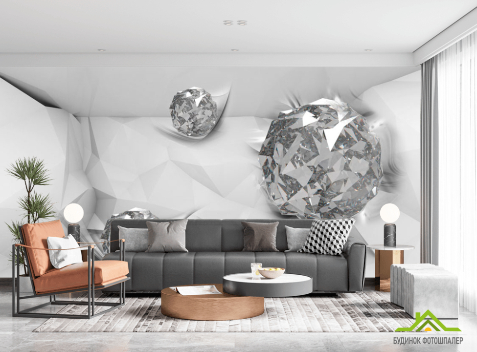 выбрать Фотообои Драгоценные камни 3D фотообои расширяющие пространство на стену