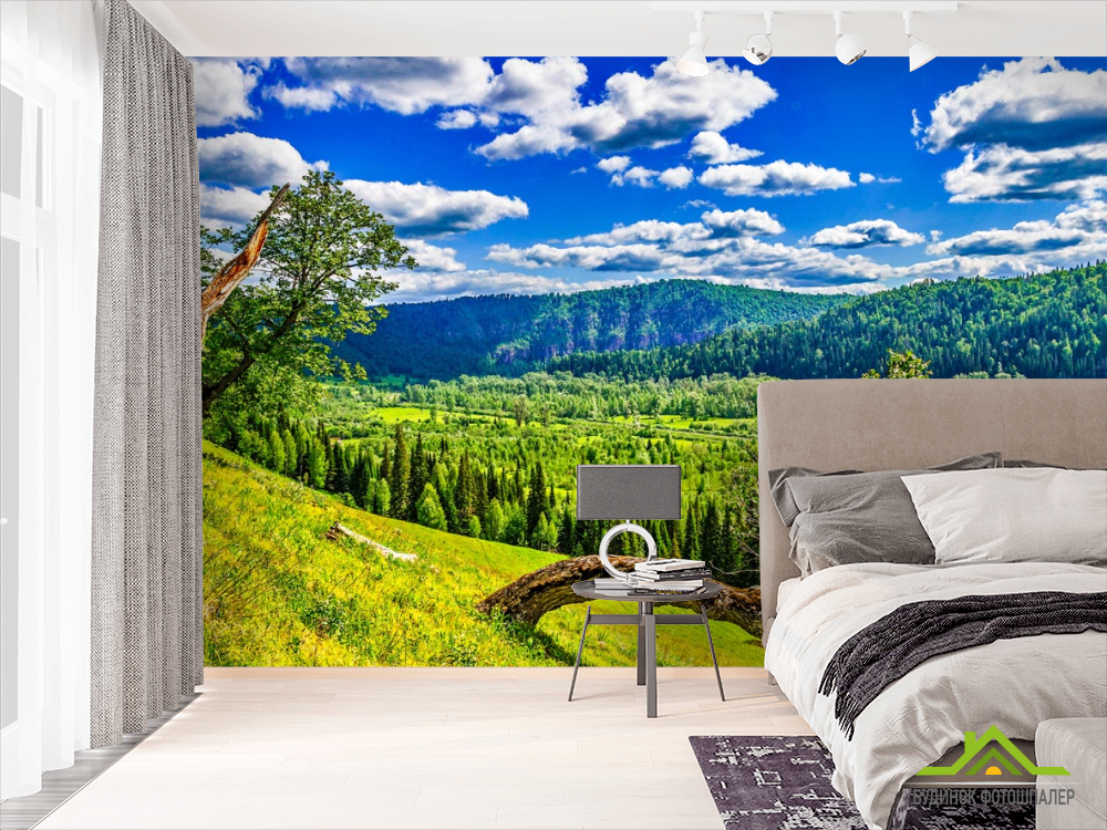 Фотошпалери зелено-блакитна природа