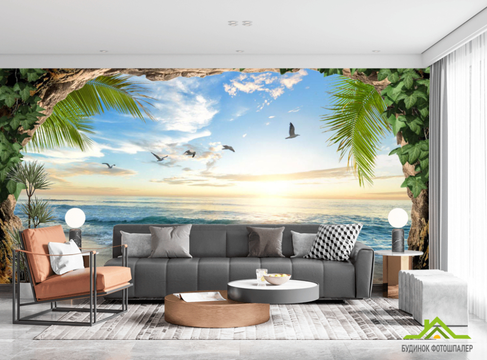 выбрать Фотообои 3д вид на море Фотообои Расширяющие пространство на стену